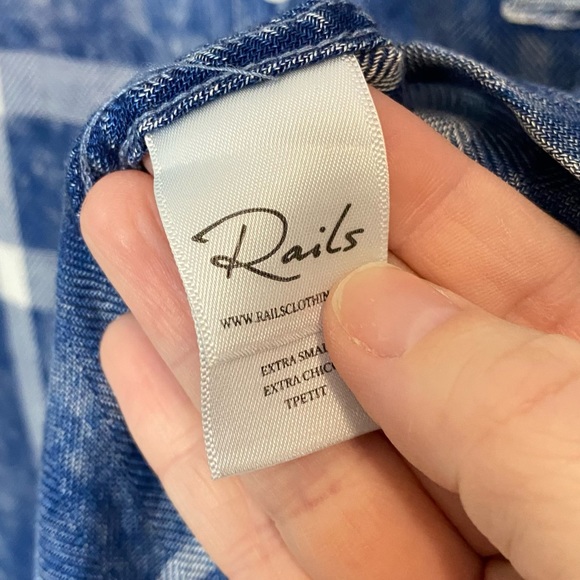 Rails Hunter Pacific Blue Plaid Button Down - Picture 8 of 10